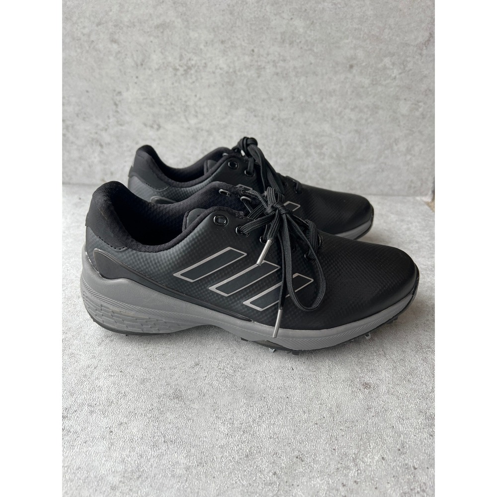 New Adidas ZG23 Golf Shoes Mens 7.5 Core Black Grey Spiked Waterproof H03672